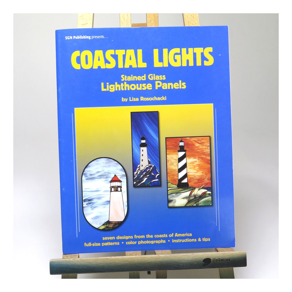 Coastal Lights Stained Glass Lighthouse Panels Lisa Etsy