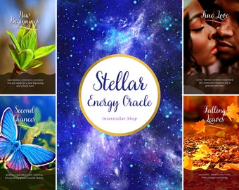 STELLAR ENERGY ~ Oracle Deck for Tarot Readings on Love, Soulmates, Twin Flame Unions, Guidance, Relationship Messages | 50 cards