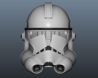 Clone Trooper Helmet 3D Model for 3D Printing, Clone Trooper Helmet, Star Wars Cosplay, 3D File Download