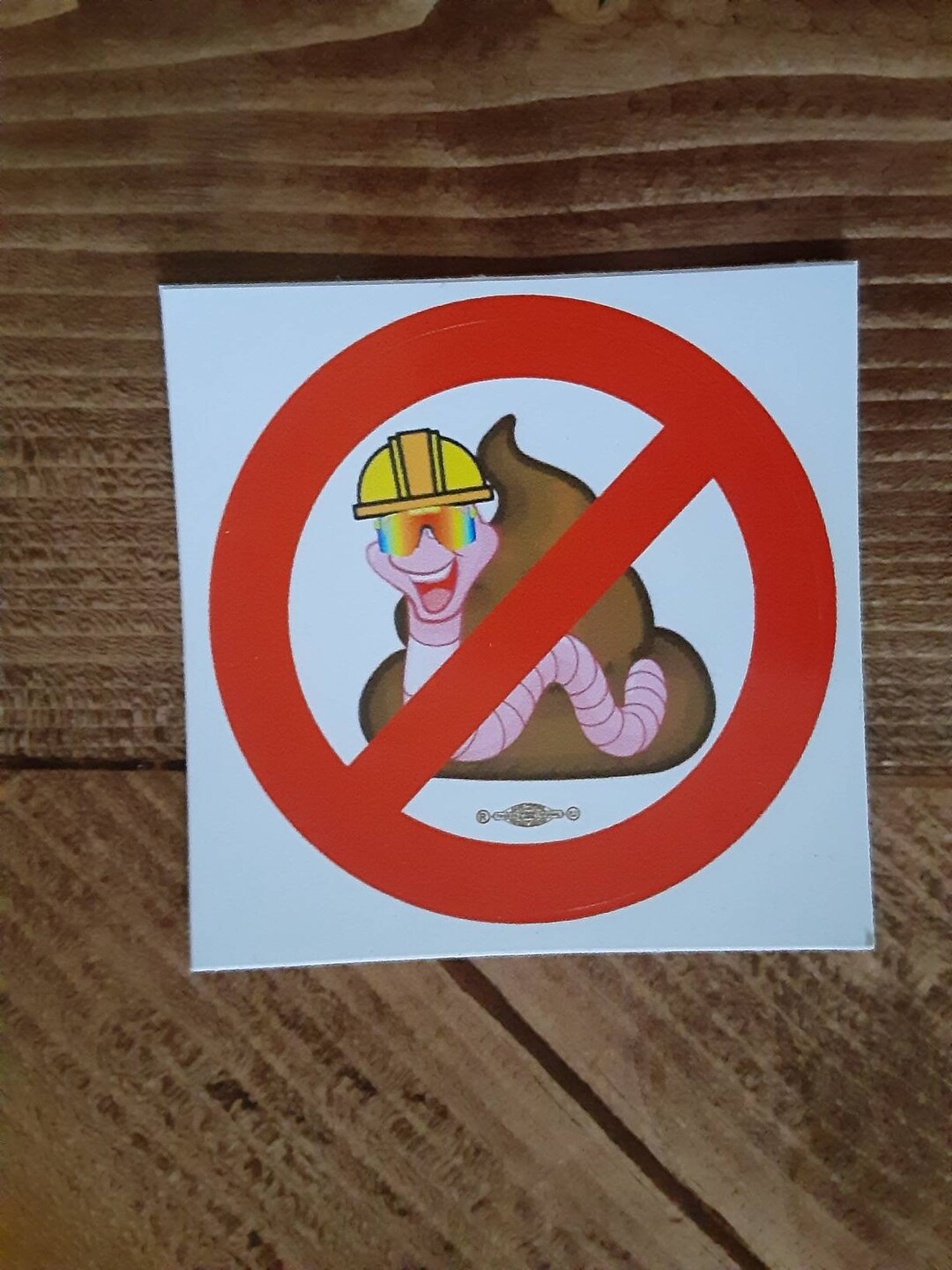 Sticker Crap No Wormy Crap Circle Hardhat Construction Sticker - Etsy