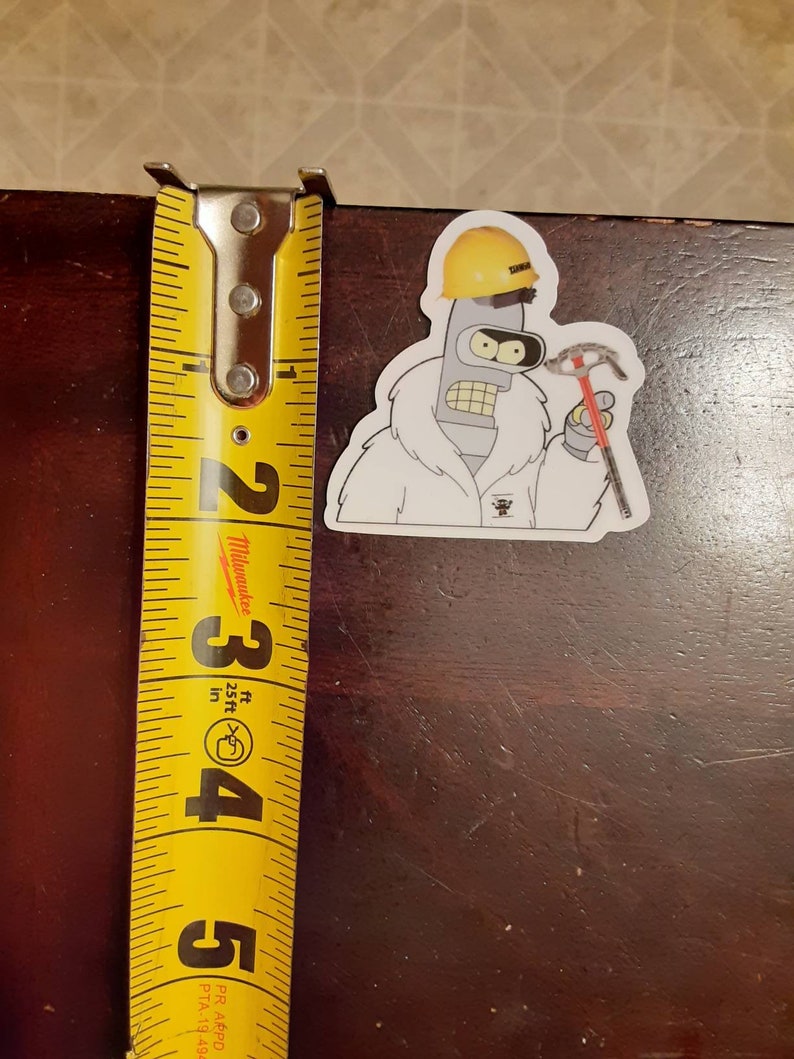 Cartoon electrician with conduit bender and hardhat sticker image 1