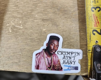 Crimping ain't easy electrician hardhat sticker