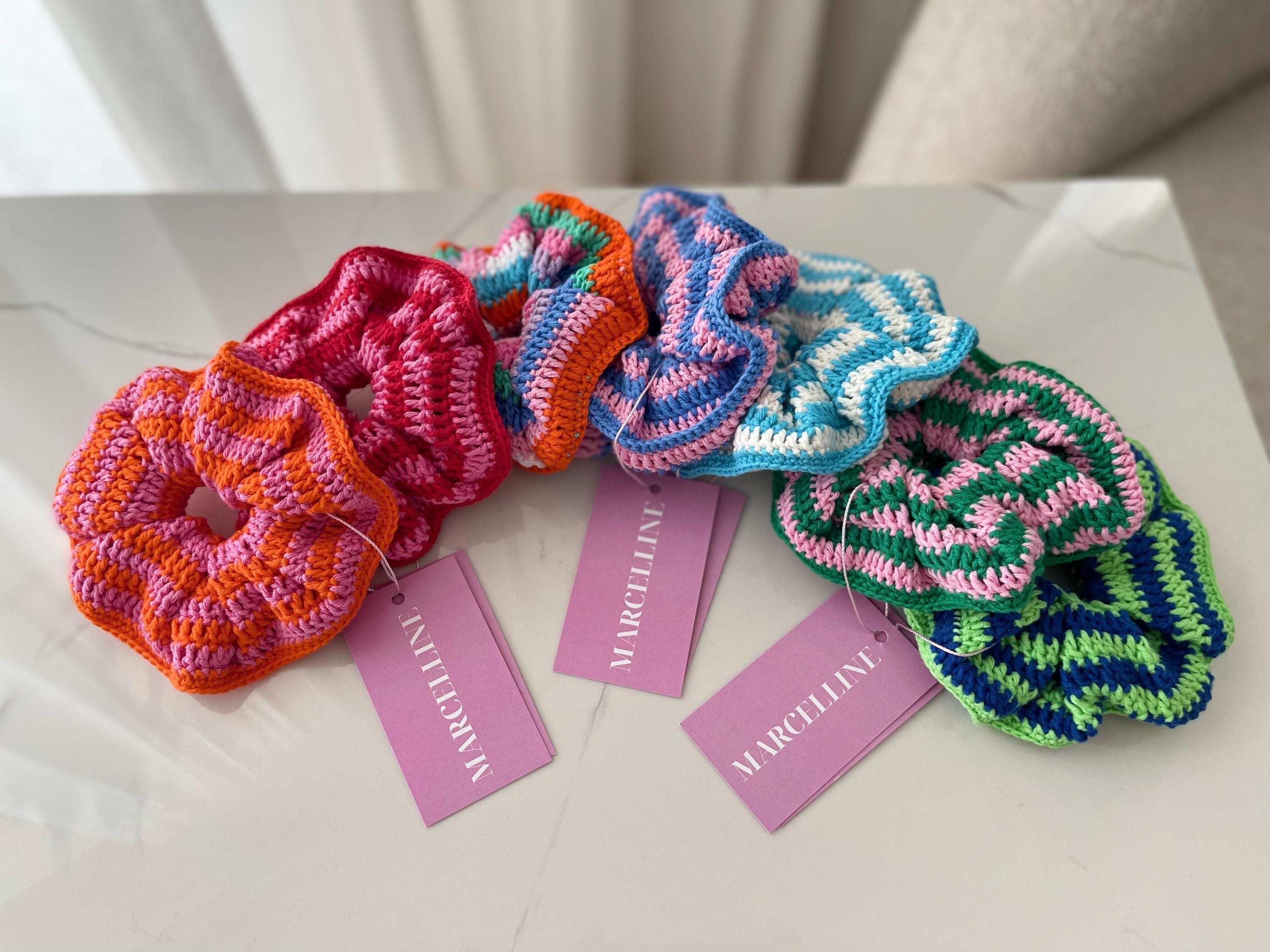 Colorful Crochet Scrunchie • Chunky Knitted Hair Tie • Miu  display picture 2