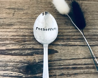 Fuckoffee vintage stamped teaspoon