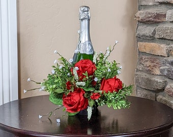 Wine Bottle Bouquet | Wedding Centerpiece | Hostess Gift | Wine Bottle Decor