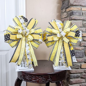 Summer Wreath Bow (set of 2) | Summer Lantern Bow Set | Summer Bow Set | Bumble Bee Bow Set