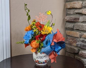 Grandma Mothers Day Mug Arrangement | Mothers Day Arrangement for Grandma | Mothers Day Gift | Mothers Day Flower Arrangement