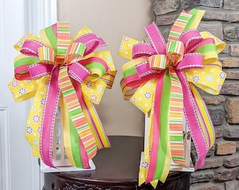 Easter Wreath Bow | Easter Bow (set of 2) | Easter Lantern Bow Set |  Spring Bow Set