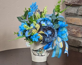 Mothers Day Mug | Mothers Day Arrangement | Mothers Day Blue Bird Mug Arrangement | Mothers Day Gift