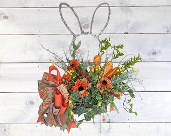 Easter Door Hanger | Grapevine Bunny Door Hanger | Easter Wreath | Easter Bunny Floral Door Hanger