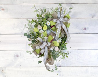 Everyday Floral Wreath | Year Round Wreath | Farmhouse Wreath | All Seasons Wreath