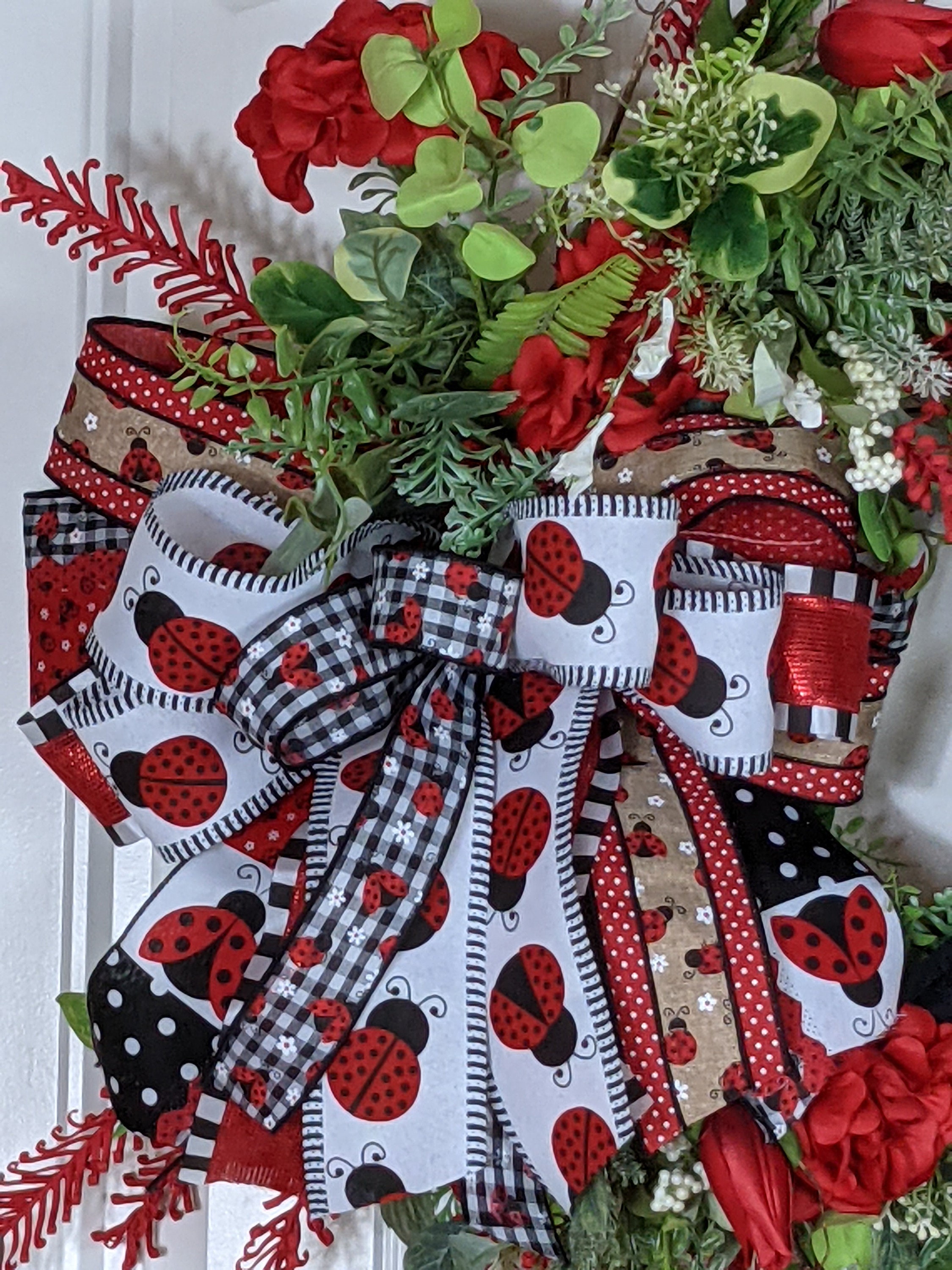 Ladybug Wreath Summer Wreath Spring Wreath Front Door | Etsy