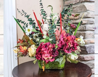 Multi-Colored Fall Centerpiece | Autumn Centerpiece | Thanksgiving Centerpiece | Fall Table Decor