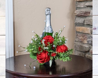 Wine Bottle Bouquet | Wedding Centerpiece | Hostess Gift | Wine Bottle Decor