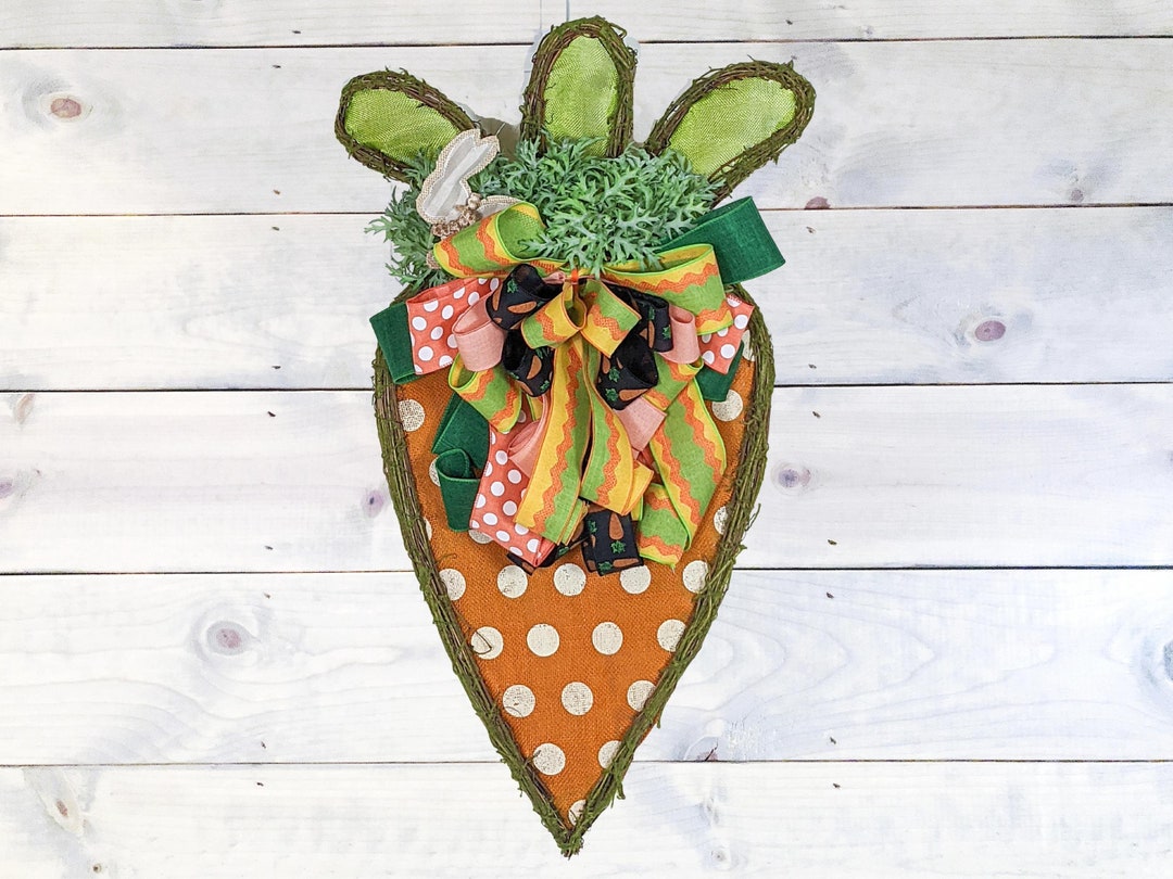 Easter Door Hanger Easter Carrot Door Hanger Easter Wreath Etsy