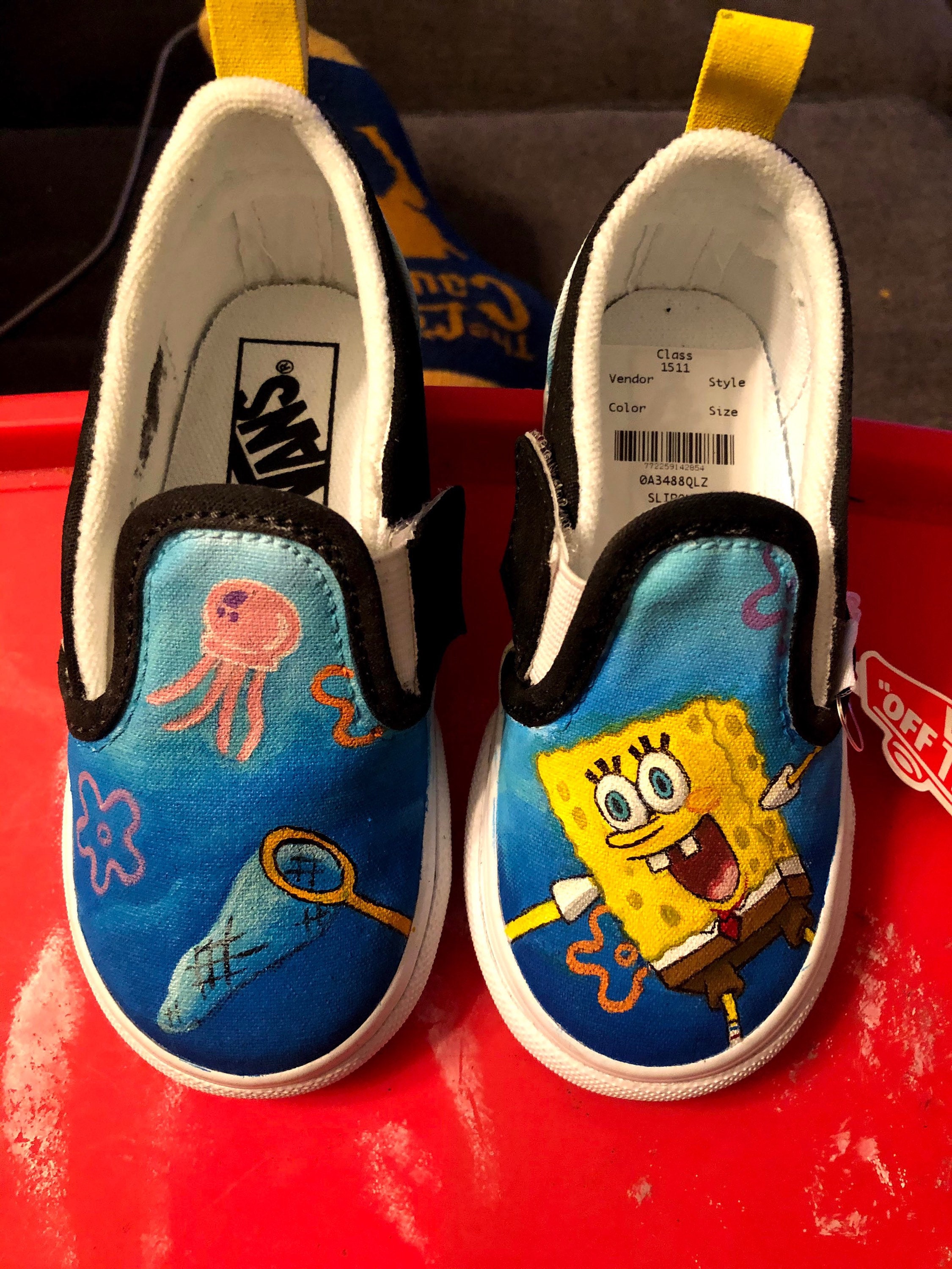 Sponge Bob Custom Shoes | Etsy