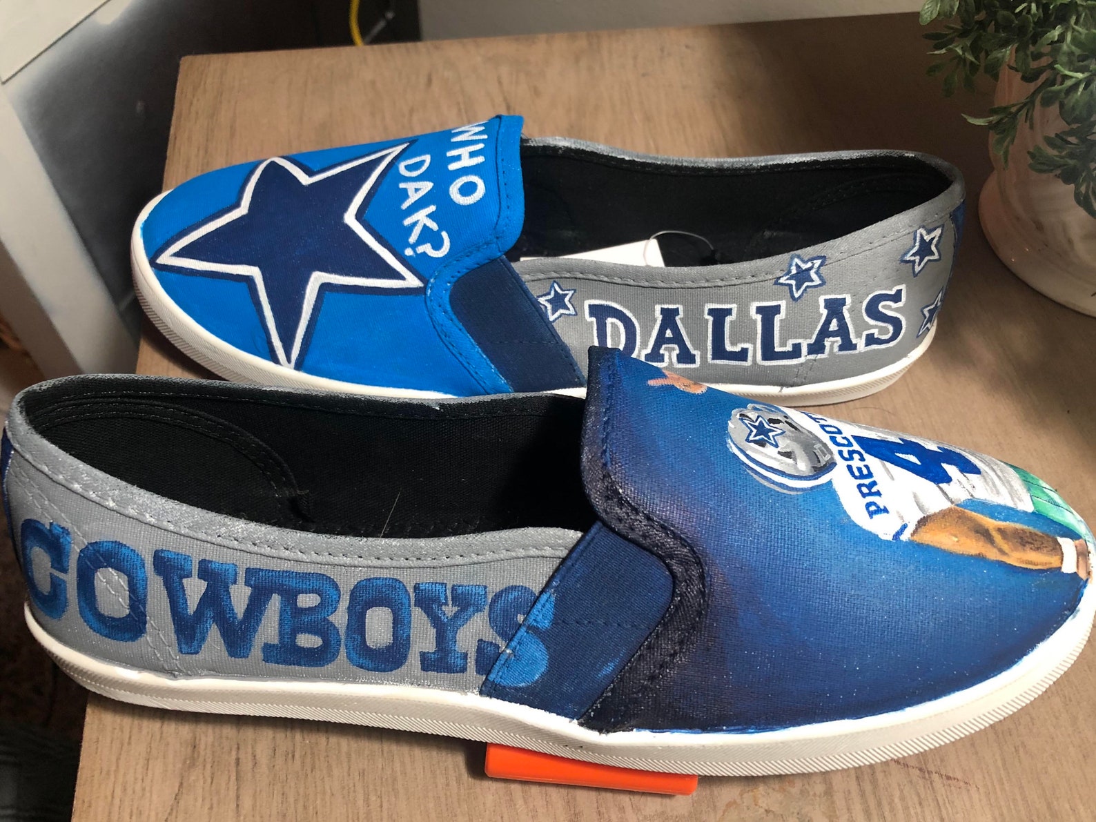 Dallas Cowboys custom shoes Etsy