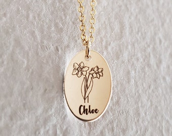 Personalized Mother Daughter Necklace • Birth Flower Necklace • Meaningful Jewelry for Mom • Gold Filled Necklace • Bridal Gifts Mothers Day