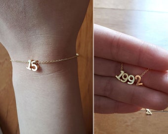 Number Bracelet, Personalized Number Bracelets, tiny angel number Bracelet for mother, minimalist Bracelet, unique jewelry, Mothers day gift