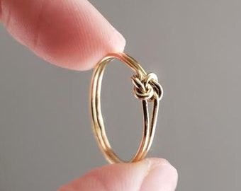 Gold Knot ring  • 14k Gold Filled know Ring • Infinity Best friends gift • sister gift • unique ring • stacking ring •mom ring •wedding ring