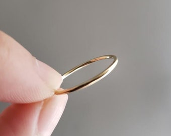 Skinny 14k Gold filled ring • Sterling silver Ring •Gold Stacker •Best friends gift •sister gift •unique ring•minimalist ring •stacking ring