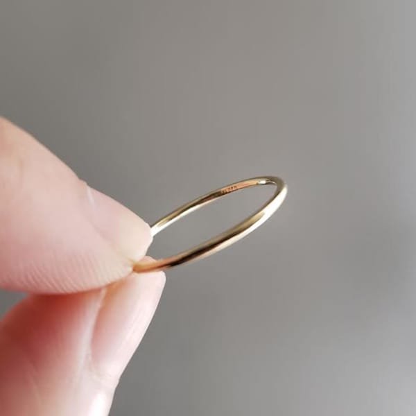 Skinny 14k Gold filled ring • Sterling silver Ring •Gold Stacker •Best friends gift •sister gift •unique ring•minimalist ring •stacking ring