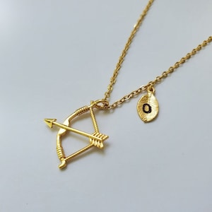 Bow & Arrow Necklace, Sagittarius necklace, Cupid&#39;s Arrow Necklace, Zodiac signs necklace,unique Archery Necklace, Archery Jewelry for Women