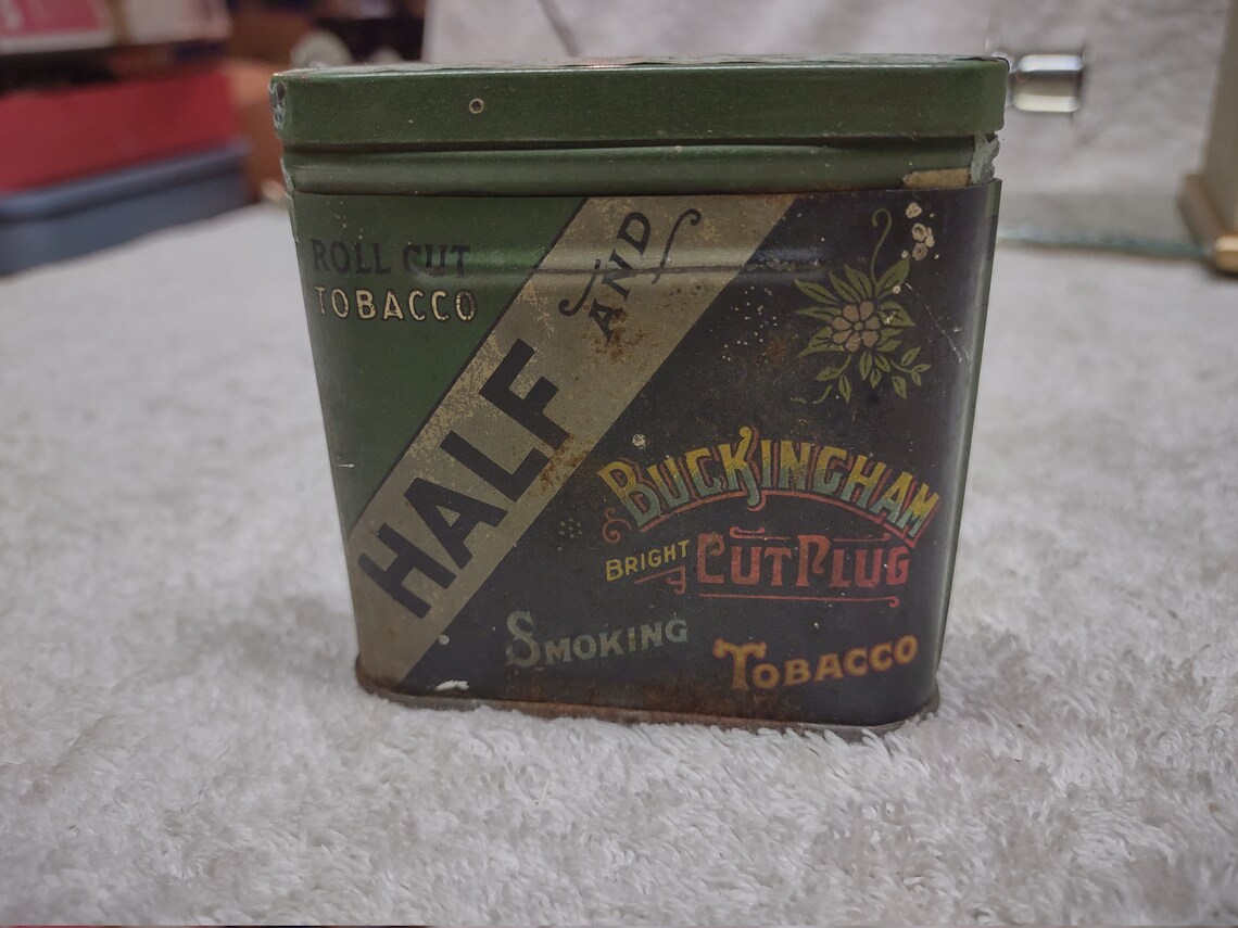 Half and Half Tobacco Tin Etsy