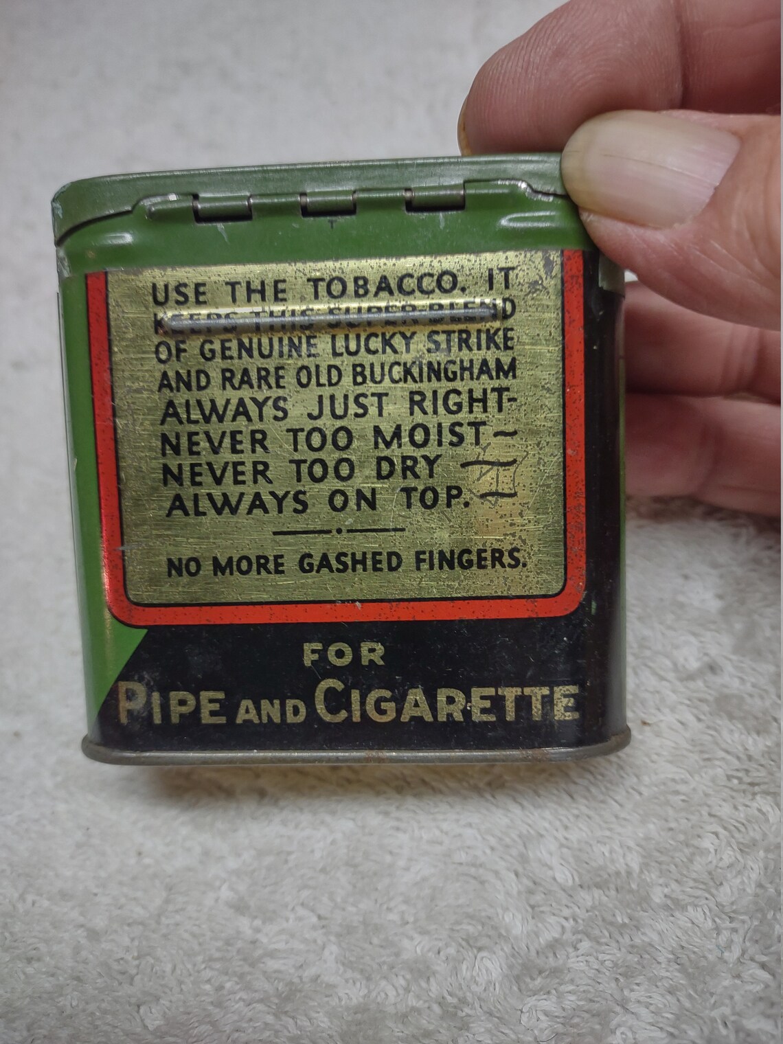 Half and Half Tobacco Tin Etsy