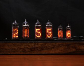 ニキシー管時計 IN14 と IN16 を 6 つのランプに接続 - Etsy 日本