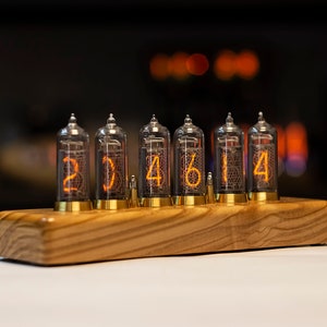 Nixie Tube Clock Electronic LED Glow Simulation Retro Modern Wooden 5V –  LONYIABBI