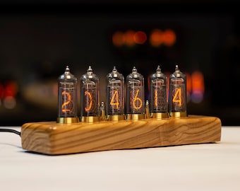 Reloj Nixie Tube IN14 de producción soviética con 6 lámparas