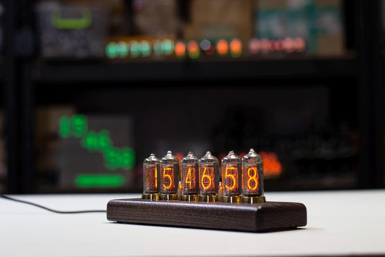 Reloj de tubo Nixie IN8-2 de producción soviética de 6 lámparas imagen 3