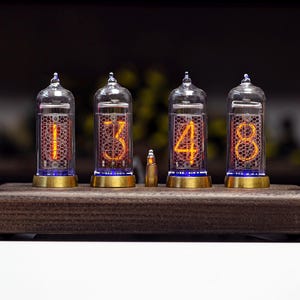 Nixie Tube Clock IN-14  on 4 lamps