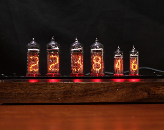 Nixie Tube Clock IN14 and IN16 on 6 lamps