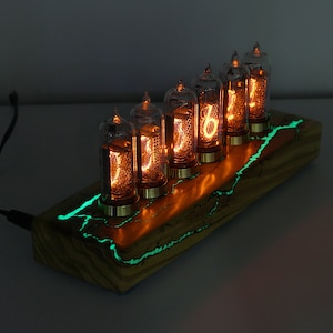 Nixie Tube Clock IN14 на 6 ламп, люминофор