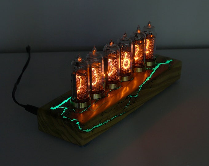 Nixie Tube Clock IN14 на 6 ламп, люминофор