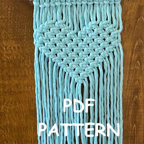 Macrame Wall Hanging Pattern Small Heart Wall Hanging Etsy