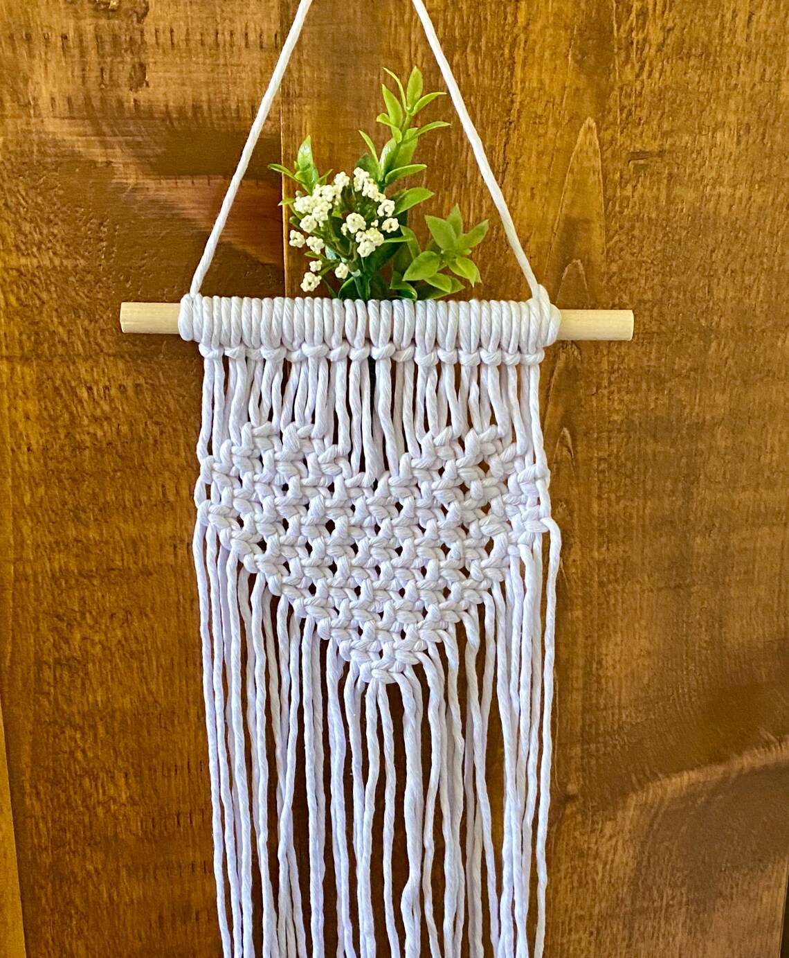 Macrame Wall Hanging Pattern Small Heart Wall Hanging Etsy