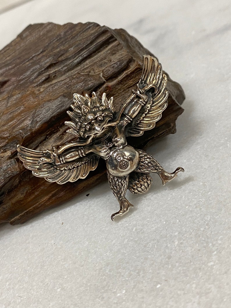 Sterling Silver Chinese Tibetan Metal Khyung shops Pendant
