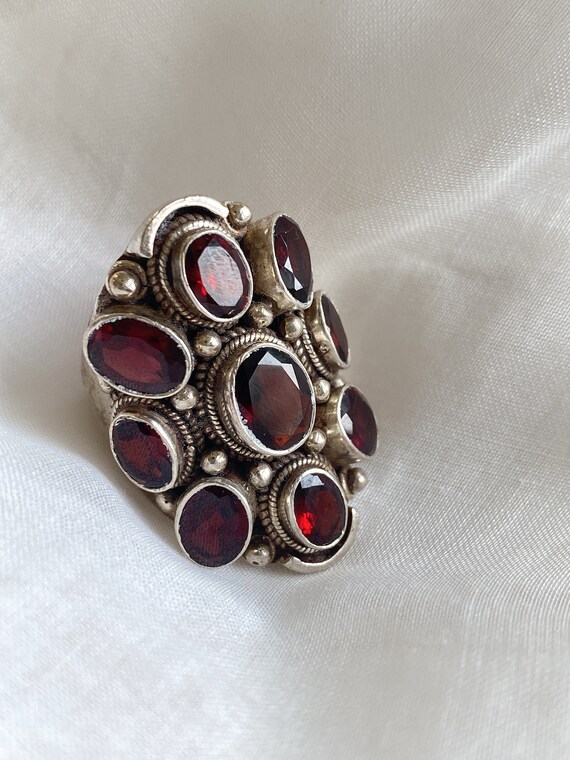 Vintage Beautiful Design Multi Ruby Stones Sterling Silver | Etsy
