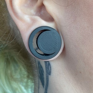 Mond Plugs PAAR, 0g - 3 "! 8mm - 76mm 3D Gedruckt PLA / Holz