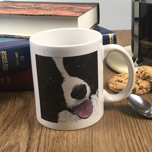 Mug, Border Collie mug, cute mug, animal mug, ceramic mug, fun mug, homeware, tableware, coffee, tea, gift, gift for dog lovers, dog gift