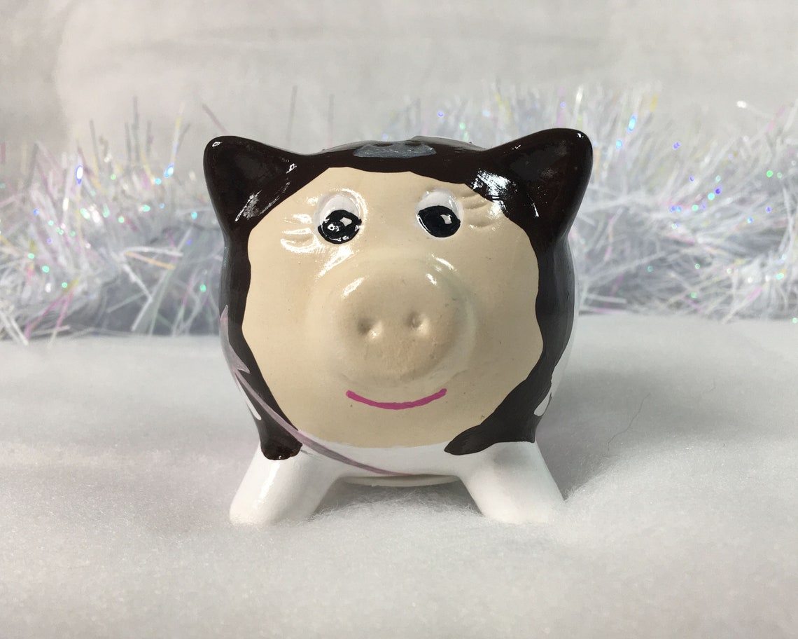 Fairy Handpainted Mini Piggy Bank Special Christmas Edition Etsy UK