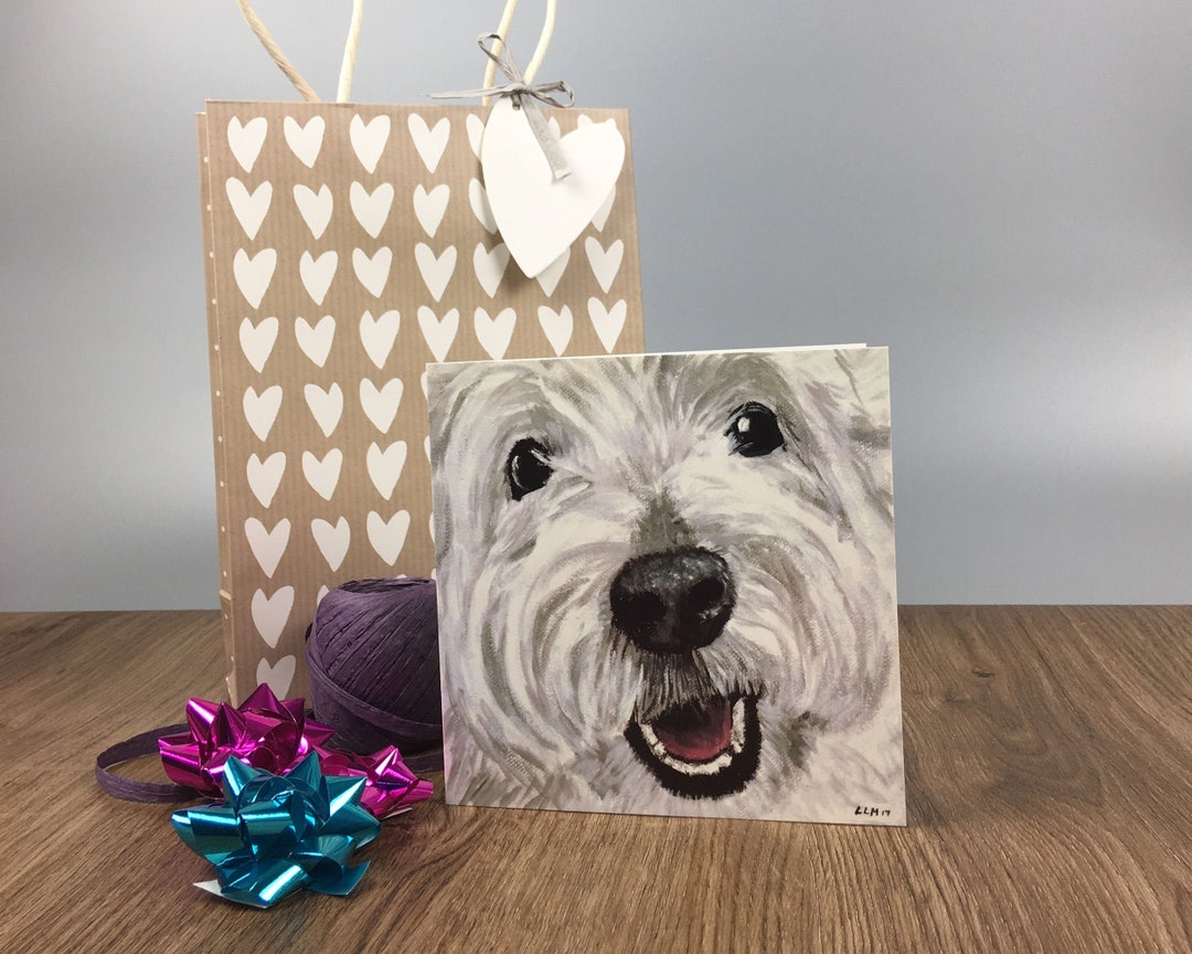 Greeting Card Westie Card Dog Art Birthday Stationery Etsy UK