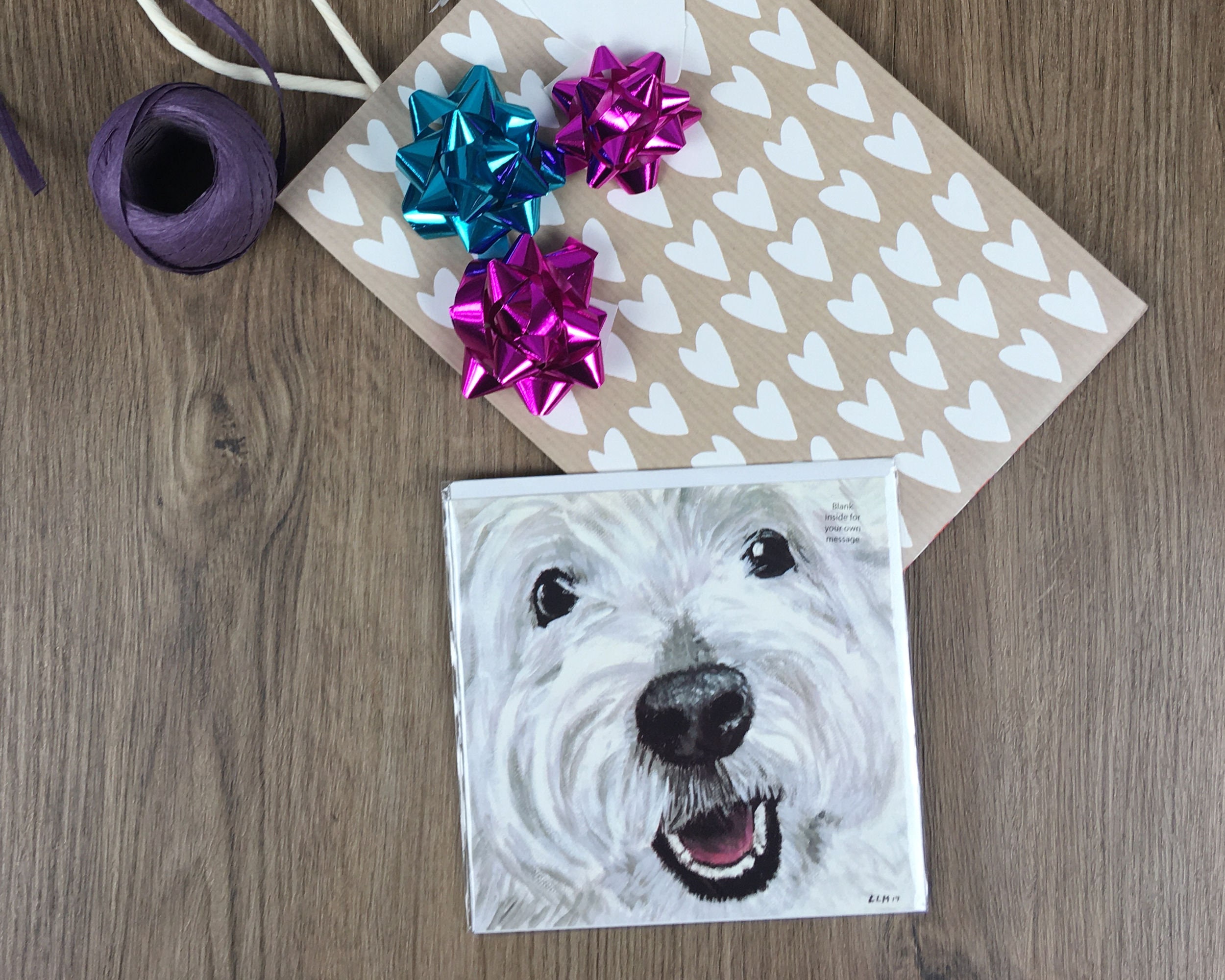 Greeting Card Westie Card Dog Art Birthday Stationery Etsy UK