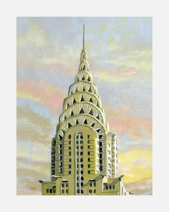 Chrysler Building Art Print: New York City Art Deco Wall Decor - Etsy