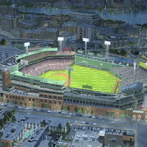 Fenway Park Art Print: Boston Red Sox Oil Painting Giclée
