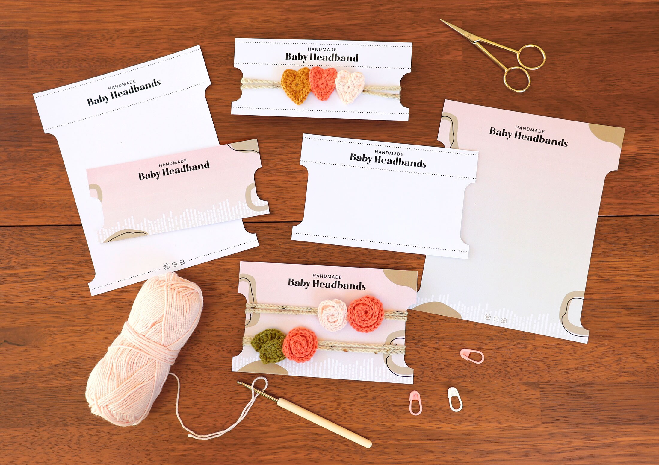 Printable BABY HEADBAND Holders Downloadable PDF. Hang Tags Etsy