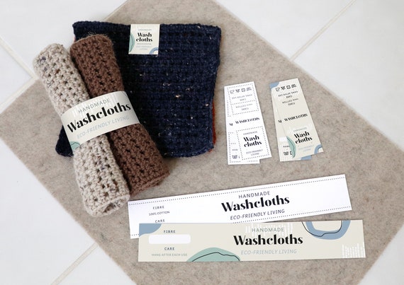 Printable WASHCLOTH Tags &amp; Labels Downloadable PDF. Wash | Etsy